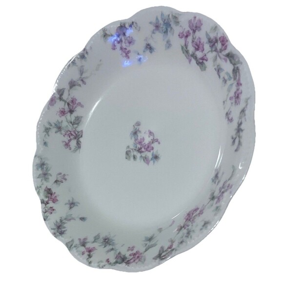 Antique Haviland Limoges NOVA ROSE Princess Sauce Bowl 7’ pink Blue Fleur - Picture 5 of 16